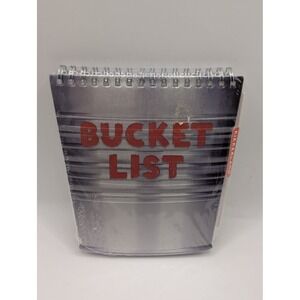 Kikkerland Bucket List Notebook Silver Spiral Journal 96 Pages New Sealed ST76